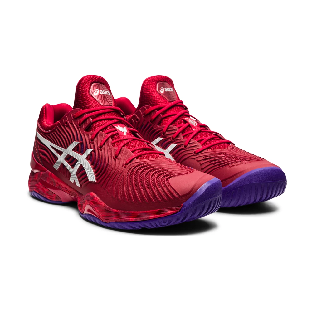 Asics Court FF Novak (Men's) - Cranberry/White (Available Size: 12.5) - Image 5