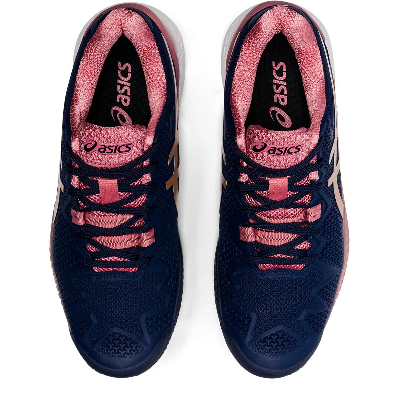 Asics Gel Resolution 8 Clay (Women's) - Peacoat/Rose Gold (Available Size: 10) - Image 3
