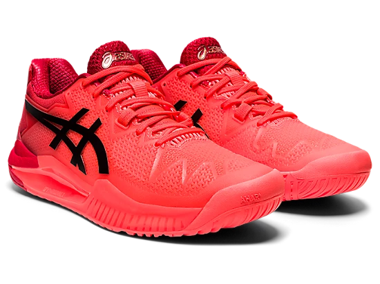 Asics Gel Resolution 8 L.E. Tokyo (Women's) - Sunrise Red/Eclipse Black (Available Size: 6, 9.5, & 10) - Image 2