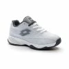 Lotto Mirage 300 All Court (Junior's) - All White/Asphalt/Vapor Gray