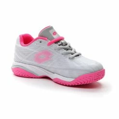 Lotto Mirage 300 All Court (Junior's) - Vapor Gray/Vivid Fuchsia/Cool Gray