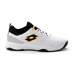 Lotto Mirage 500 All Court (Men's) - All White/All Black/Saffron