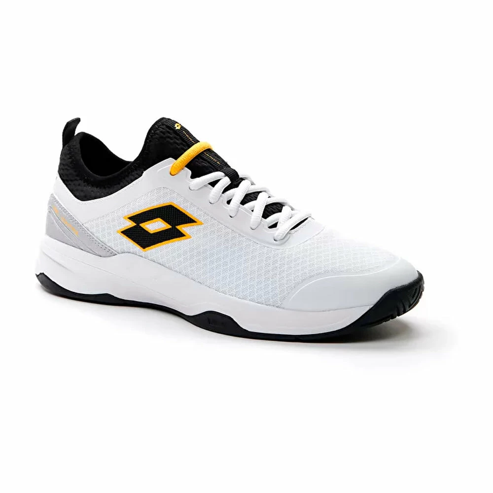 Lotto Mirage 500 All Court (Men's) - All White/All Black/Saffron - Image 2
