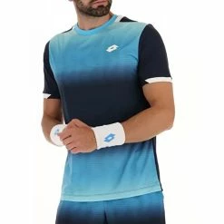 Lotto Top IV Tee 2 (Men's) - Blue Atoll/Navy Blue