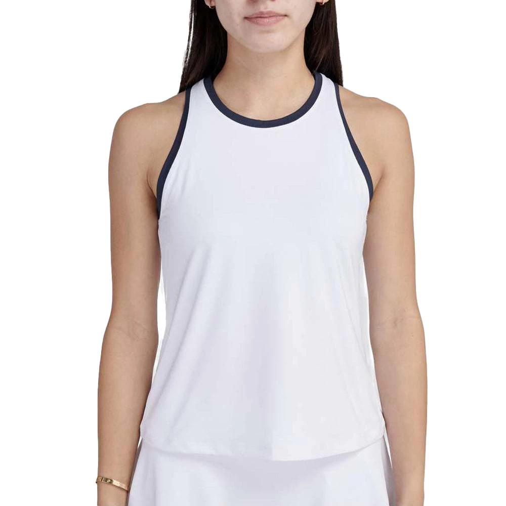 Ace Athletics Ace Sienna High Neck Tank (Women's) - White/Navy