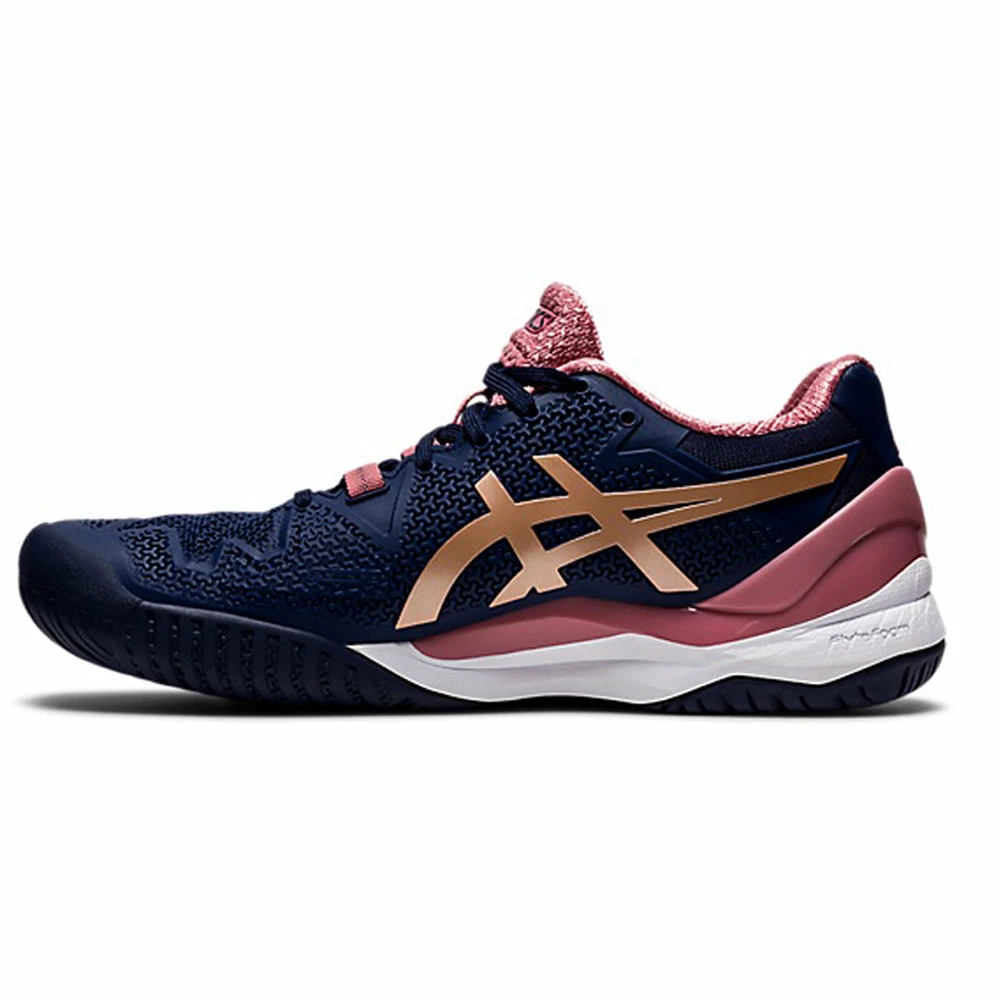 Asics Gel Resolution 8 (Women's) - Peacoat/Rose Gold (Available Size: 9) - Image 3