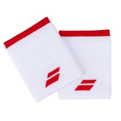Babolat Logo Jumbo Wristband - White/Red