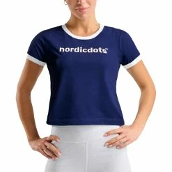 Nordicdots Dots Crop Tee (Women's) - Navy