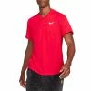 Nike Court Dri-Fit Victory Top (Men's) - University Red/White (Available Size: S, XL)