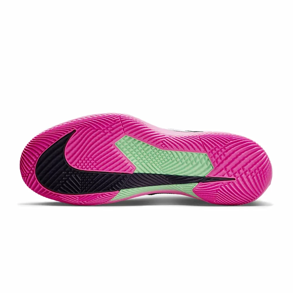 Nike Court Air Zoom Vapor Pro (Men's) - Obsidian/White/Hyper Pink/Green Glow - Image 4