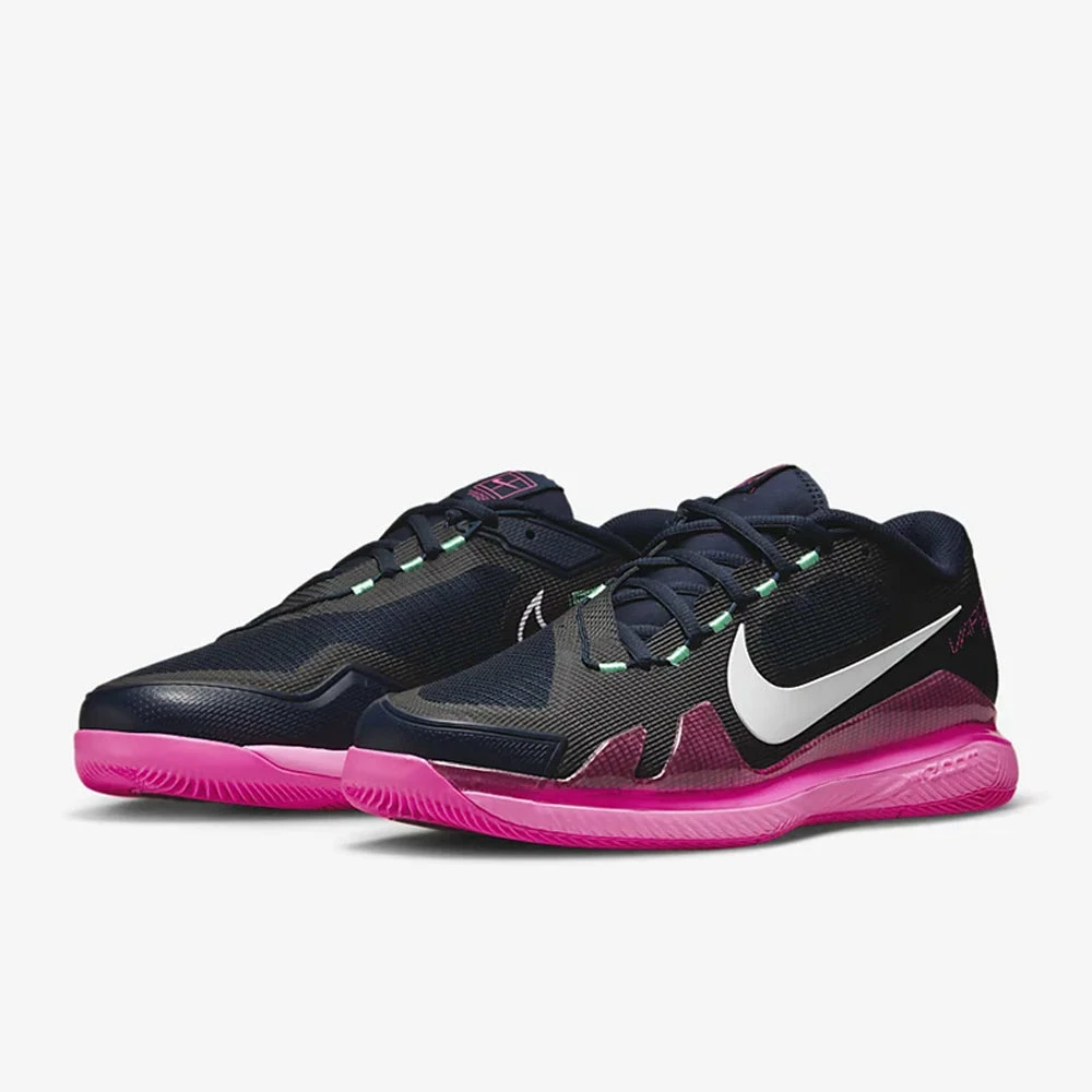 Nike Court Air Zoom Vapor Pro (Men's) - Obsidian/White/Hyper Pink/Green Glow - Image 5