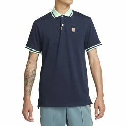 Nike Dri-Fit Heritage Slim-Fit Polo (Men's) - Obsidian/Mint Foam