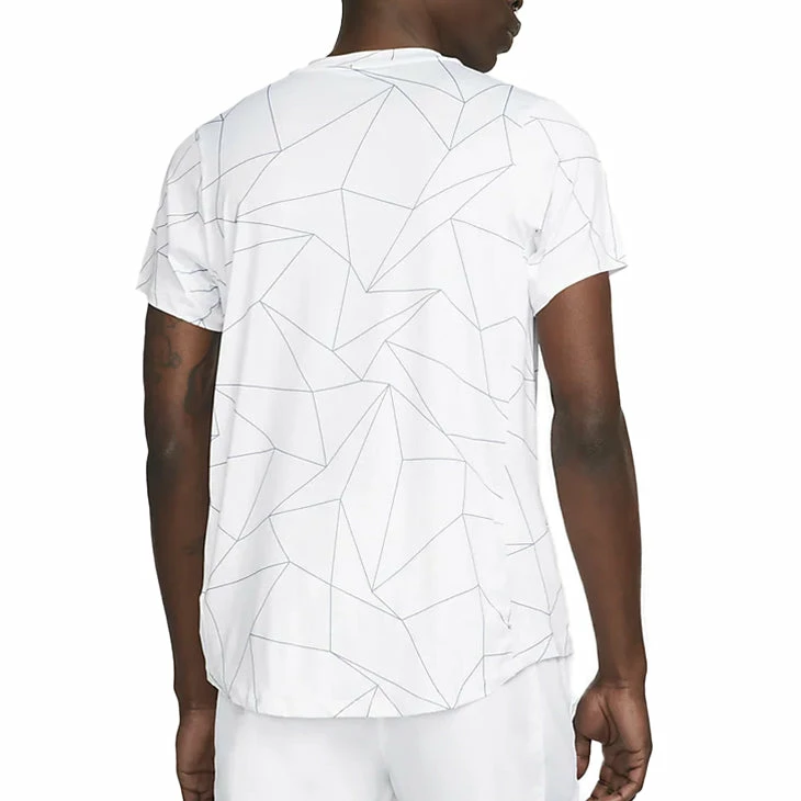 Nike Court Dri-Fit Advantage Top (Men's) - White/Black - Image 2