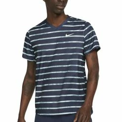 Nike Court Dri-Fit Victory Top (Men's) - Obsidian/White