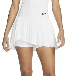 Nike Court Dri-Fit Advantage Pleated Skirt (Women's) - White/Black