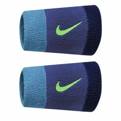 Nike Swoosh Wristbands Doublewide - Hyper Royal/Deep Royal/Green Strike