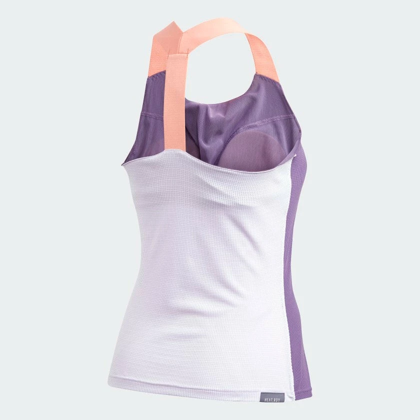 Adidas Gameset Heat.RDY Y-Tank (Women's) - Tech Purple/Shock Yellow (Available Size: XL) - Image 2