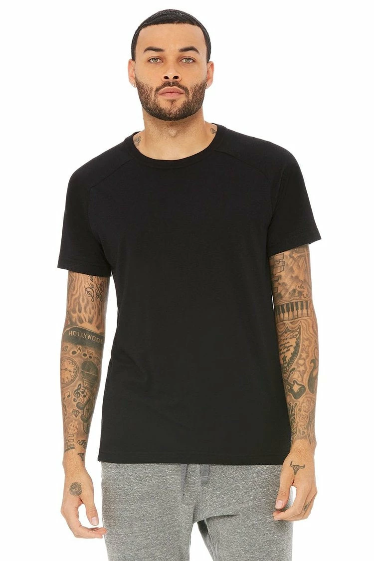 Alo Triumph Crew Neck Tee (Men's) - Black - Image 2