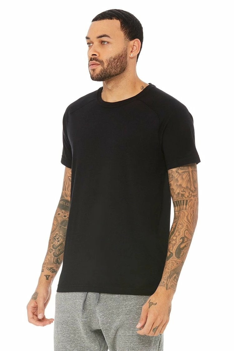 Alo Triumph Crew Neck Tee (Men's) - Black - Image 3