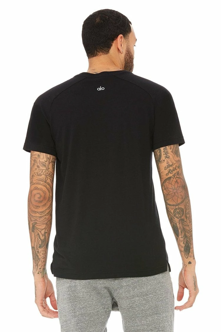Alo Triumph Crew Neck Tee (Men's) - Black - Image 4