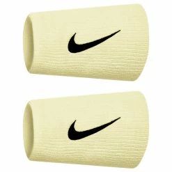 Nike Premier Doublewide Tennis Wristbands - Alabaster/Black
