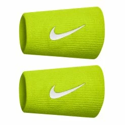 Nike Premier Doublewide Tennis Wristbands - Atomic Green/White
