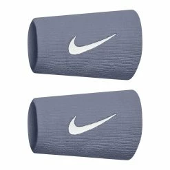 Nike Premier Doublewide Tennis Wristbands - Ashen Slate/White