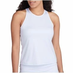Ace Athletics Ace Sienna High Neck Tank (Women's) - Sky Blue/White