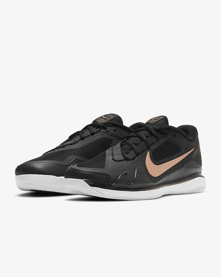 Nike Court Air Zoom Vapor Pro (Women's) - Black/White/Metallic Red Bronze - Image 4