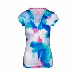 Bidi Badu Bella 2.0 Tech V-Neck Tee (Women's) - Blue/Rose
