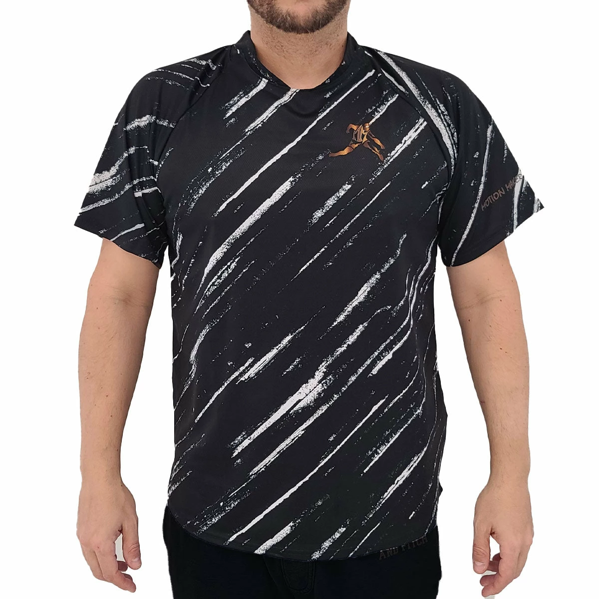 Motion Maker Moisture Management Tee (Men's) - Black/White