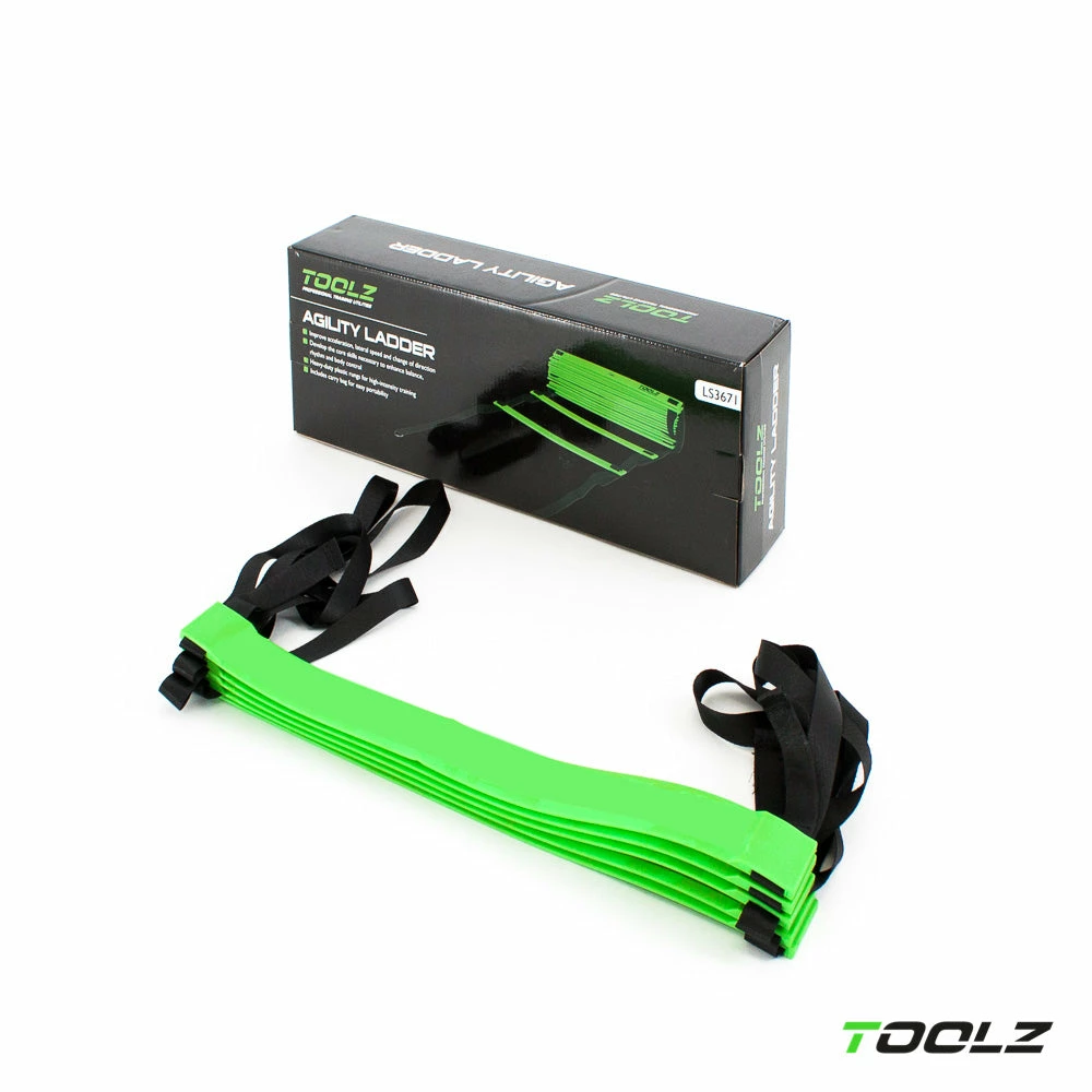 Toolz Agility Ladder (8m) - Black/Green - Image 3