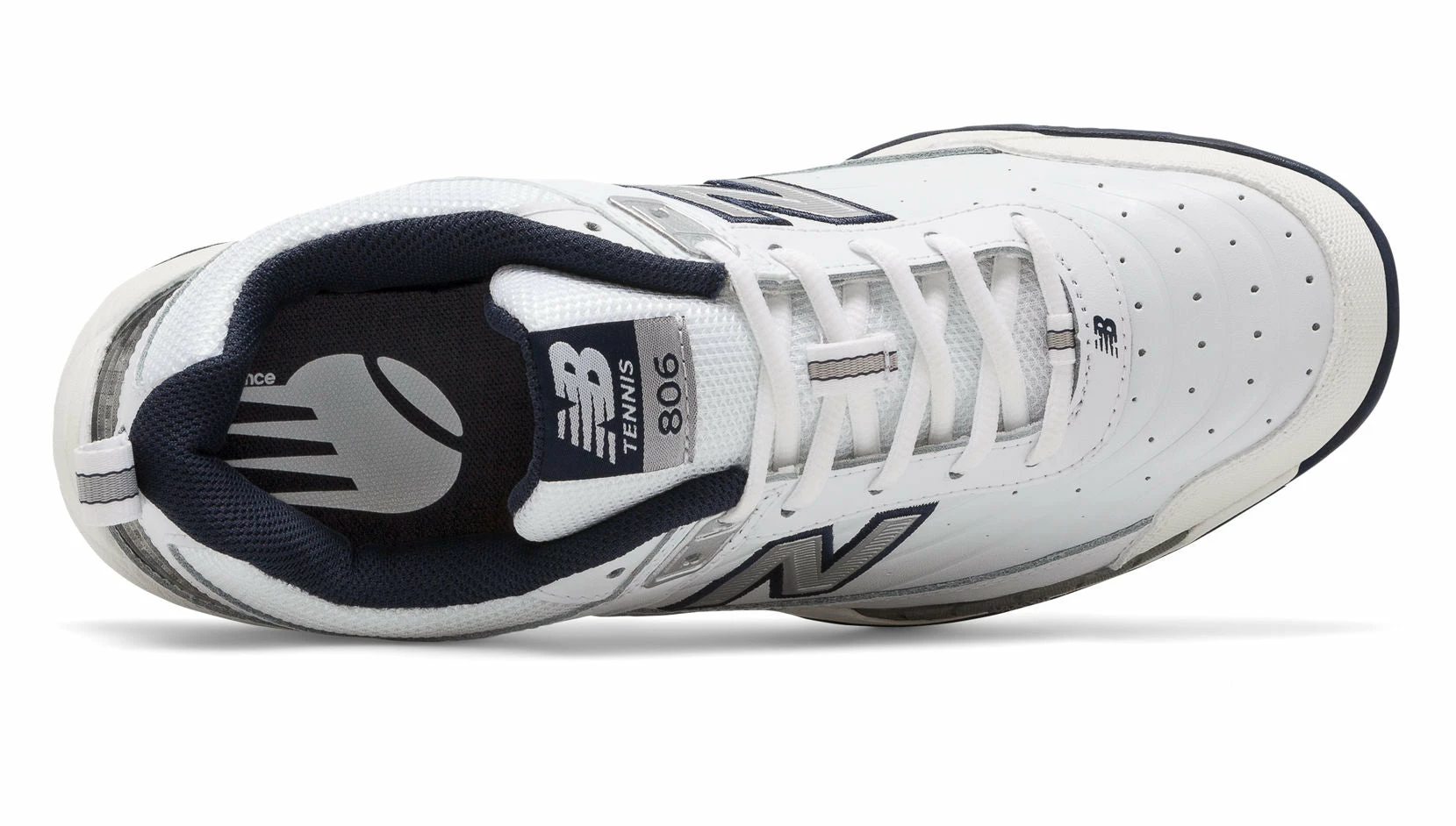 New Balance 806 W 4E-XWide (Men's) - White/Navy - Image 2