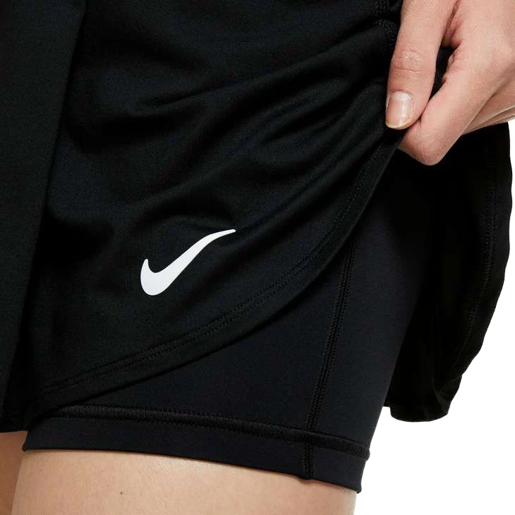 Nike Court Dri-Fit Victory Flouncy Tennis Skirt (Women's) - Black/White - Image 3