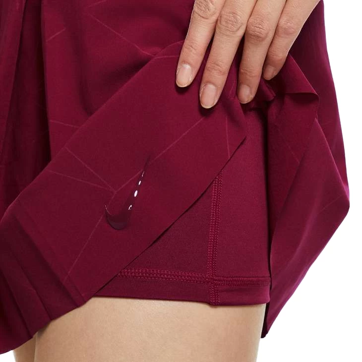 Nike Club Tennis Skirt (Women's) - Pomegranate/Pomegranate - Image 3